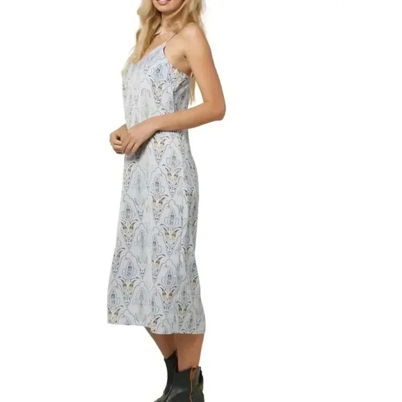 O’Neil Blue Satin Slip Dress - Picture 1 of 11